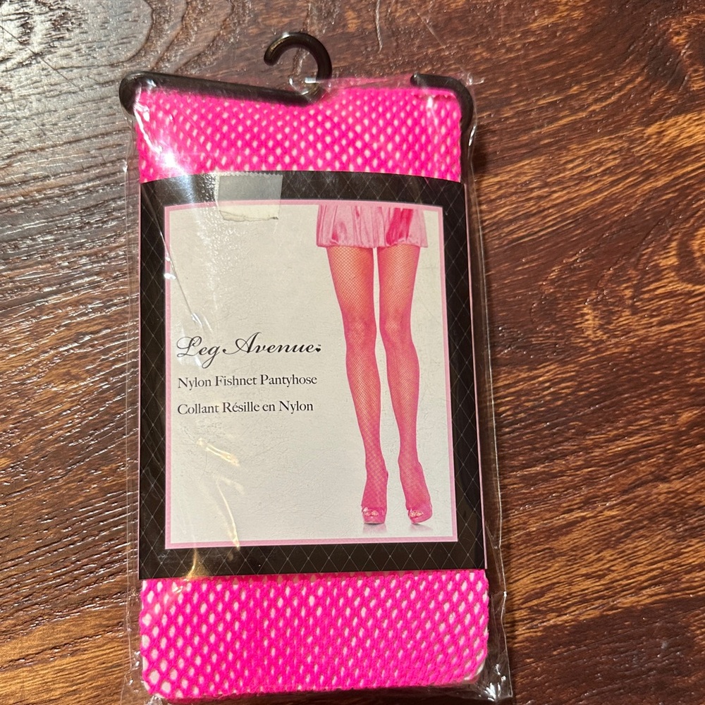 Leg Avenue Neon Pink Fishnet Pantyhose